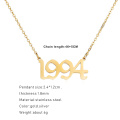 год рождения колье золото 1995 специальные номера шрифта роскошные украшения из нержавеющей стали с ожерельем год